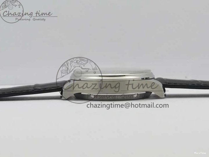 MIROTIME 0108 Portuguese Real PR Real Annual Calendar IW503502 ZF 1:1 Best Edition Black Dial Steel Markers on Black Leather Strap A StreetReady 7134